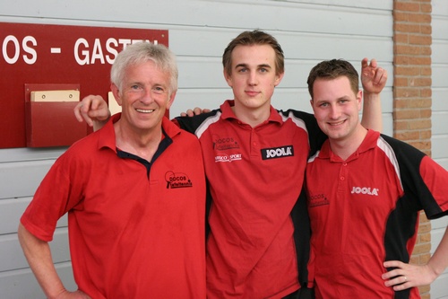 2009 Voorjaar Docos Heren 1 - Kampioen 3e divisie (van links naar rechts: Ed van den Berg, Steven van den Berg & Jacco Schoone)