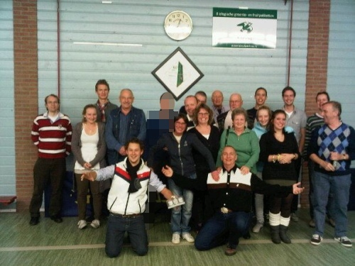 Alle deelnemers aan het klaverjassen - Kersteditie 2011