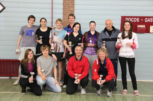 De prijswinnaars (plaatsen 1 en 2) van de MixDubbel 2012