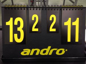 Door een goed gekozen time-out op 12-11 in de vijfde game wist Max net dat laatste punt binnen te slepen met 13-11. Zo zie je maar hoe belangrijk een time-out kan zijn :-)