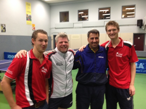 Van links naar rechts: Max Verberg, Manfred Vastenburg, Basim Al Hussainy & Marcel Does