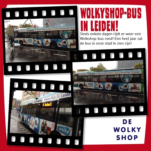 De Wolky Shop rijdt door de stad!