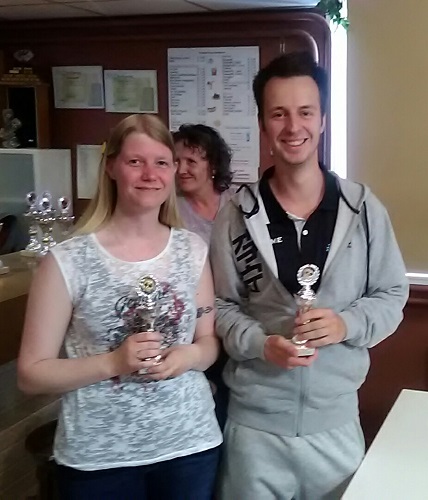 Poule B, 3e plaats: Kevin Waalboer + Angelique Baas Poule B, 3e plaats: Kevin Waalboer + Angelique Baas